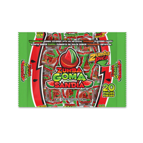 Zumba Goma Mix Sandia Tamarindo 20pzs