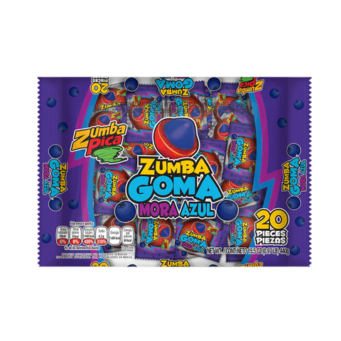 Zumba Goma Mora Azul 20pzs