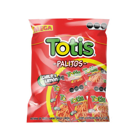 Totis Mega Palitos Chile 22g 24pzs