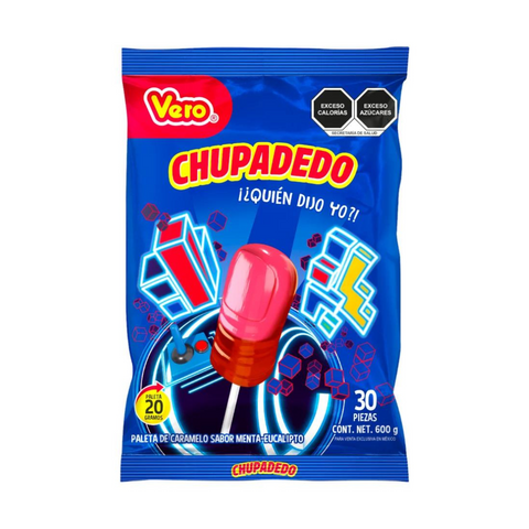 Dulces Vero Chupadedo Rojo 30pzs