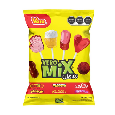 Dulces Vero paletas MIX Clasico 6/1.5kg