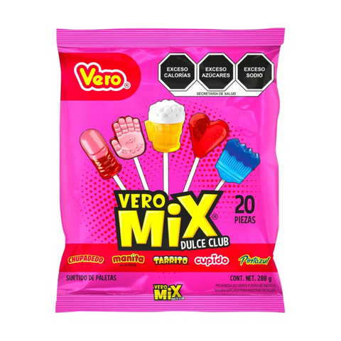 Dulces Vero Paleta Mix Dulce Club 20pzs