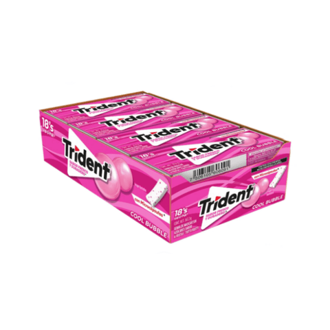 Adams chicle 18´s Trident Val-U-Pack Cool Bubble 12 pzs - Santo dulce