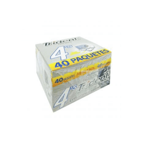 Adams chicle 4´s Trident Extra Strong 40pzs - Santo dulce