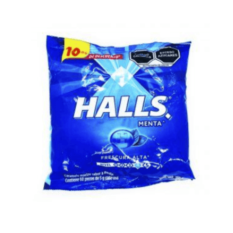 Halls menta bolsa 60 pzs - Santo dulce