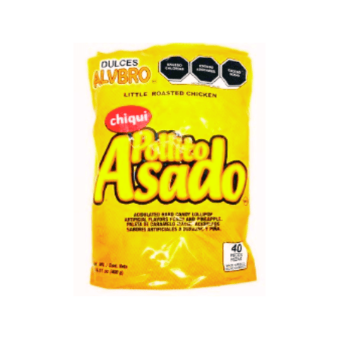 Alvbro Paleta Chiqui Pollito Asado 40pzs - Santo dulce