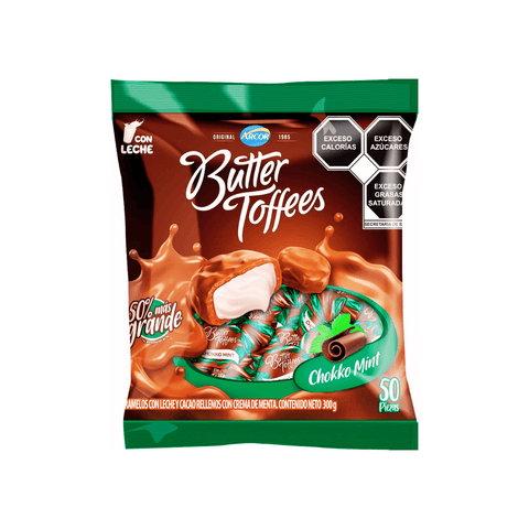 Arcor Butter Toffes Chokko Mint 50pzs - Santo dulce