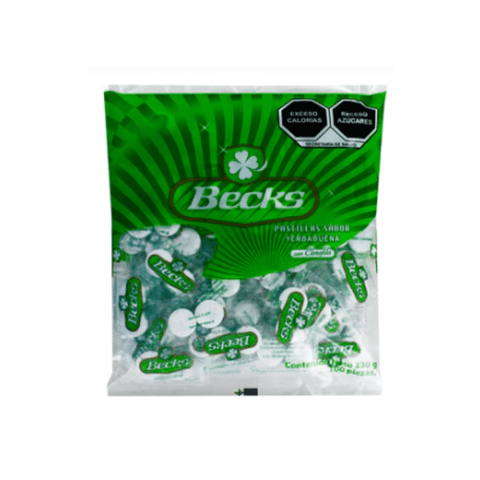 becks Pastilla YERBABUENA 320g -100pzs - Santo dulce