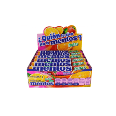 Chupa Chups Mentos Tubo FRUTAS 12pzs - Santo dulce