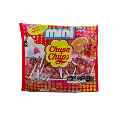 Chupa Chups Paleta Mini Chups FRUTAS Y HELADO 80pzs - Santo dulce