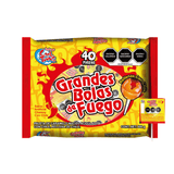 Cool Toons Grandes Bolas de fuego Chamoy 40pzs - Santo dulce