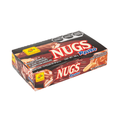 de la Rosa Nugs chocolate RECREO 56g 20/10pzs - Santo dulce