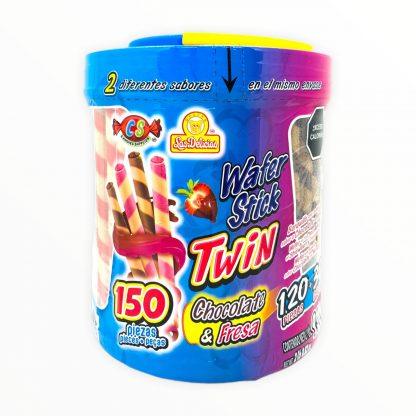 delicias wafer Twin Choco&Fresa 120pzs - Santo dulce