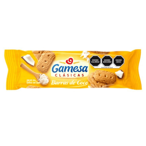 Gamesa galletas Barra de Coco Paketin 117g 12pzs - Santo dulce