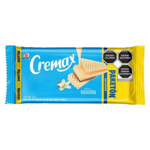 Gamesa galletas CREMAX Paketon VAINILLA 213g 8pzs - Santo dulce