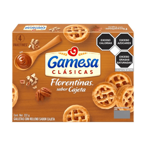 Gamesa galletas Florentinas Cajeta 332g 4pzs - Santo dulce