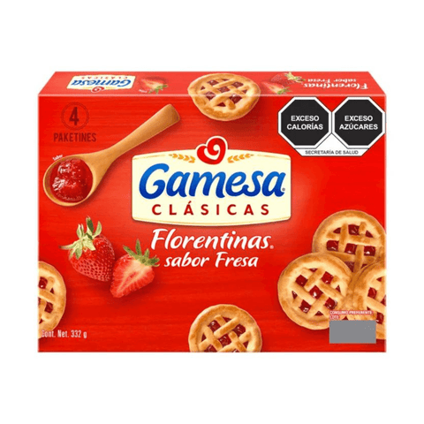 Gamesa galletas Florentinas Fresa 332g 4pzs - Santo dulce