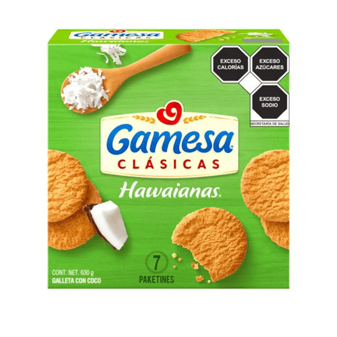 Gamesa galletas Hawaianas Coco Tropical 630g - Santo dulce