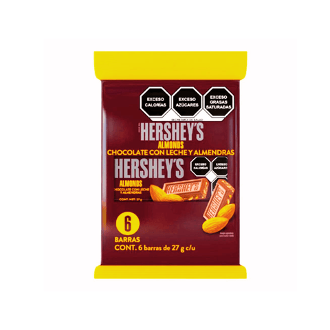 Hersheys 6-Pack Barra Almendra 27g 6pzs - Santo dulce