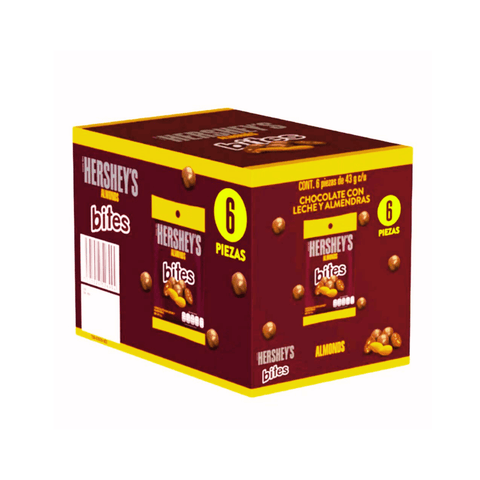 Hersheys Bites 6´S Almendra 43g 6pzs - Santo dulce