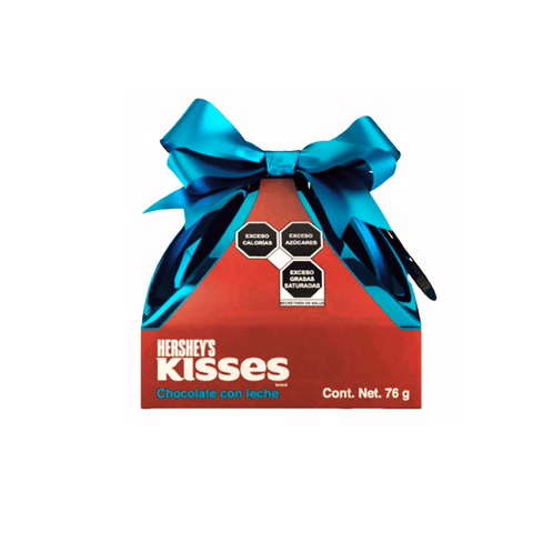 Hersheys Kisses Cajita Regalo moño Azul 76g - Santo dulce