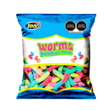 Jovy Crazy gummy Worms Neon 1kg - Santo dulce