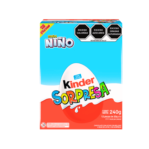 Kinder Huevo 12´s Niño 12pzs - Santo dulce