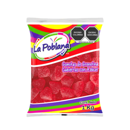 La Poblana Goma Corazón ROJO 10/1kg - Santo dulce