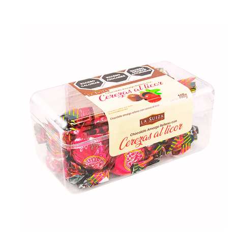 La Suiza chocolate Amargo con Cerezas al Licor 168g - Santo dulce