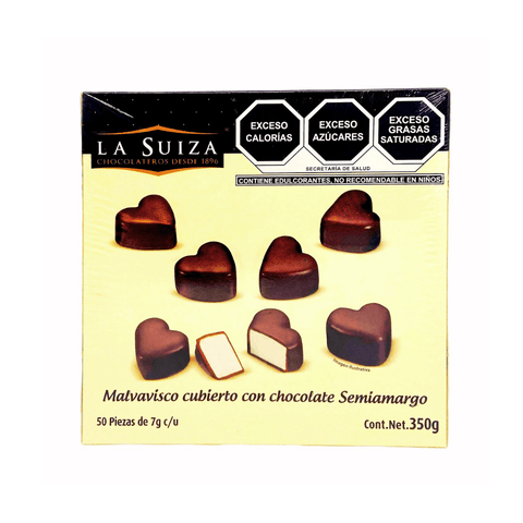 La Suiza Malvavisco con Chocolate Corazón 350g - Santo dulce