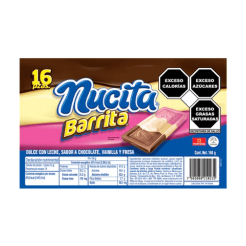 Nutresa chocolate Nucita Barrita 24/16pzs - Santo dulce