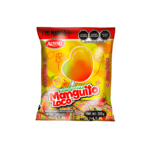 Paleta Alteño Mini Mini Manguito loco 100pzs - Santo dulce