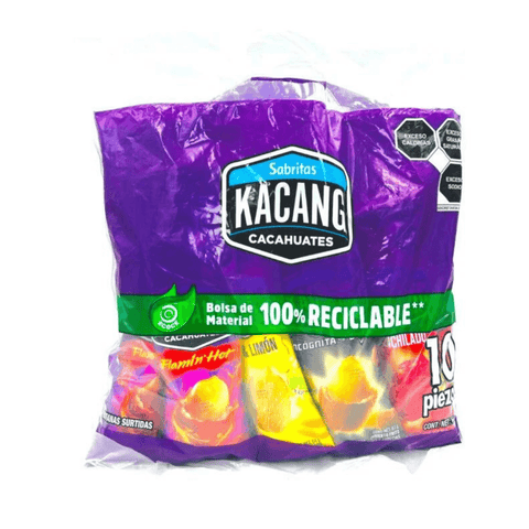 Sabritas cacahuates Kacang Pack Bolsa 655g 4/10pzs - Santo dulce