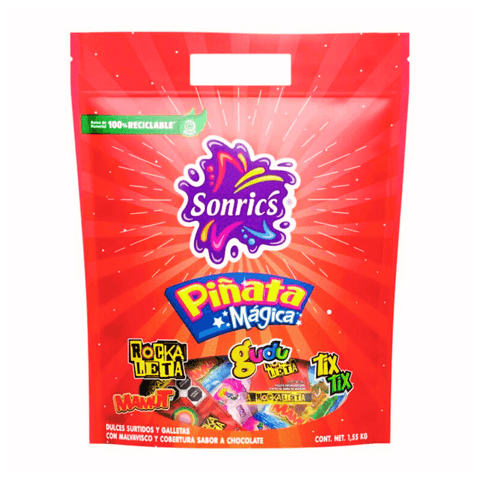 Sonrics Piñatero Surtido piñata mágica 1.55kg - Santo dulce