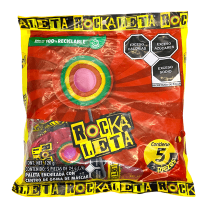 Sonrics Rockaleta 120g 20/5pzs - Santo dulce