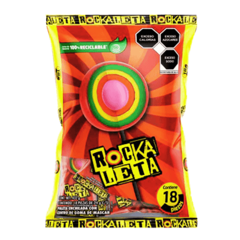 Sonrics Rockaleta 24g 18pzs - Santo dulce